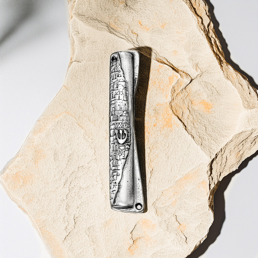 Jerusalem Protection Mezuzah made with Rockets and Iron Dome
