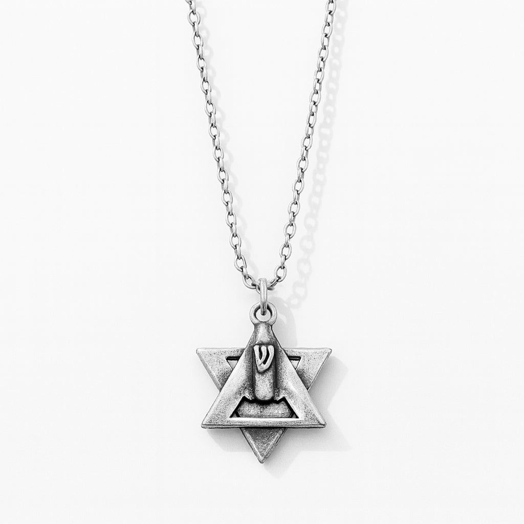 B-2 Star Mezuzah Necklace made from Iranian Missiles