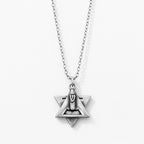 B-2 Star Mezuzah Necklace made from Iranian Missiles