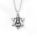 B-2 Star Mezuzah Necklace made from Iranian Missiles