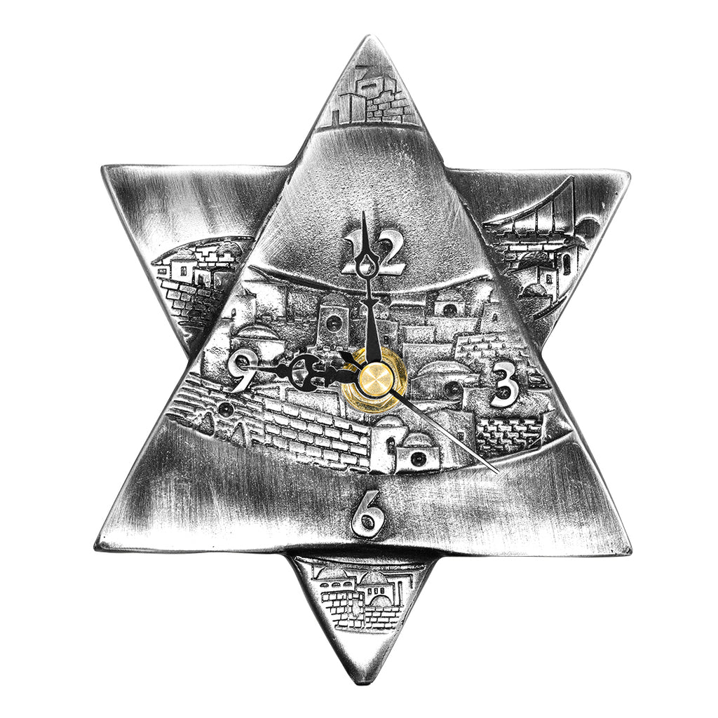 Star of David Jerusalem Heritage Clock made from Rockets