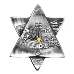 Star of David Jerusalem Heritage Clock made from Rockets