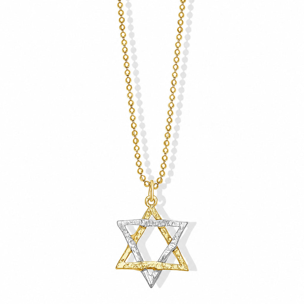 Star of David ‘Collision’ Necklace made from Rockets and Iron Dome