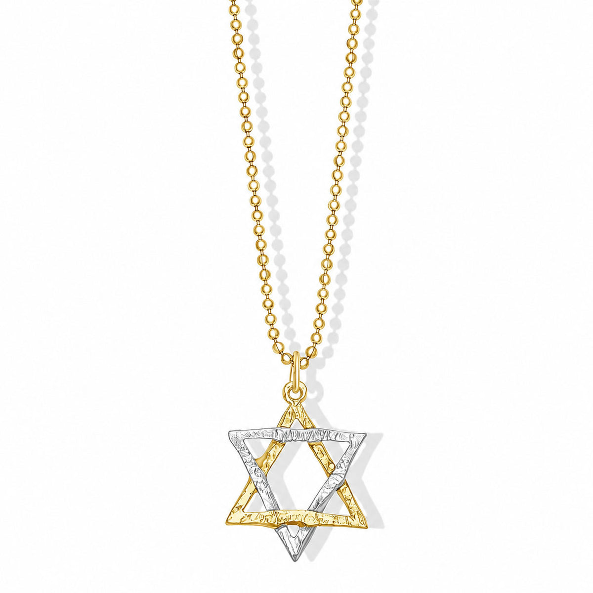 Star of David ‘Collision’ Necklace made from Rockets and Iron Dome