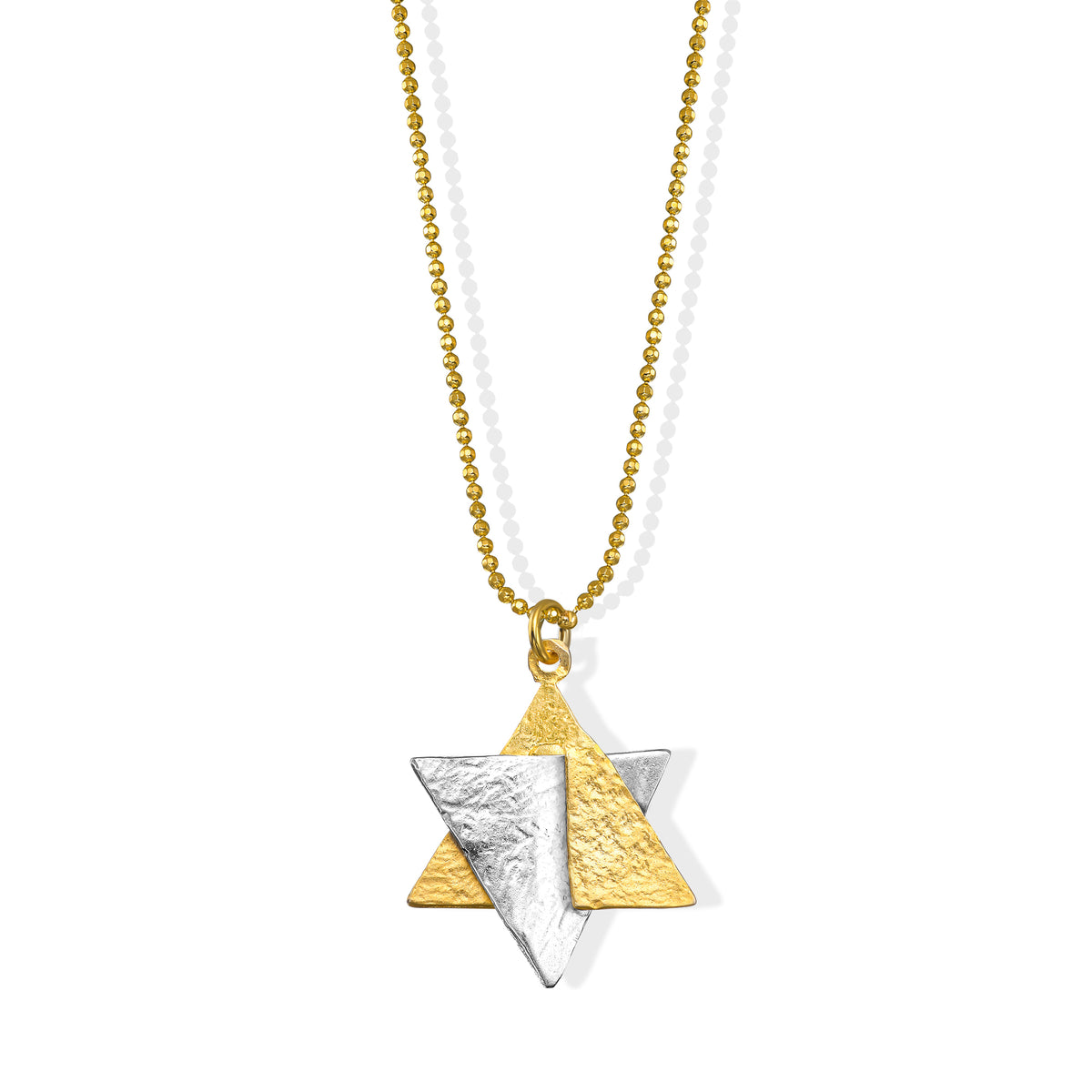 Star of David ‘Explosion’ Necklace made from Rockets and Iron Dome
