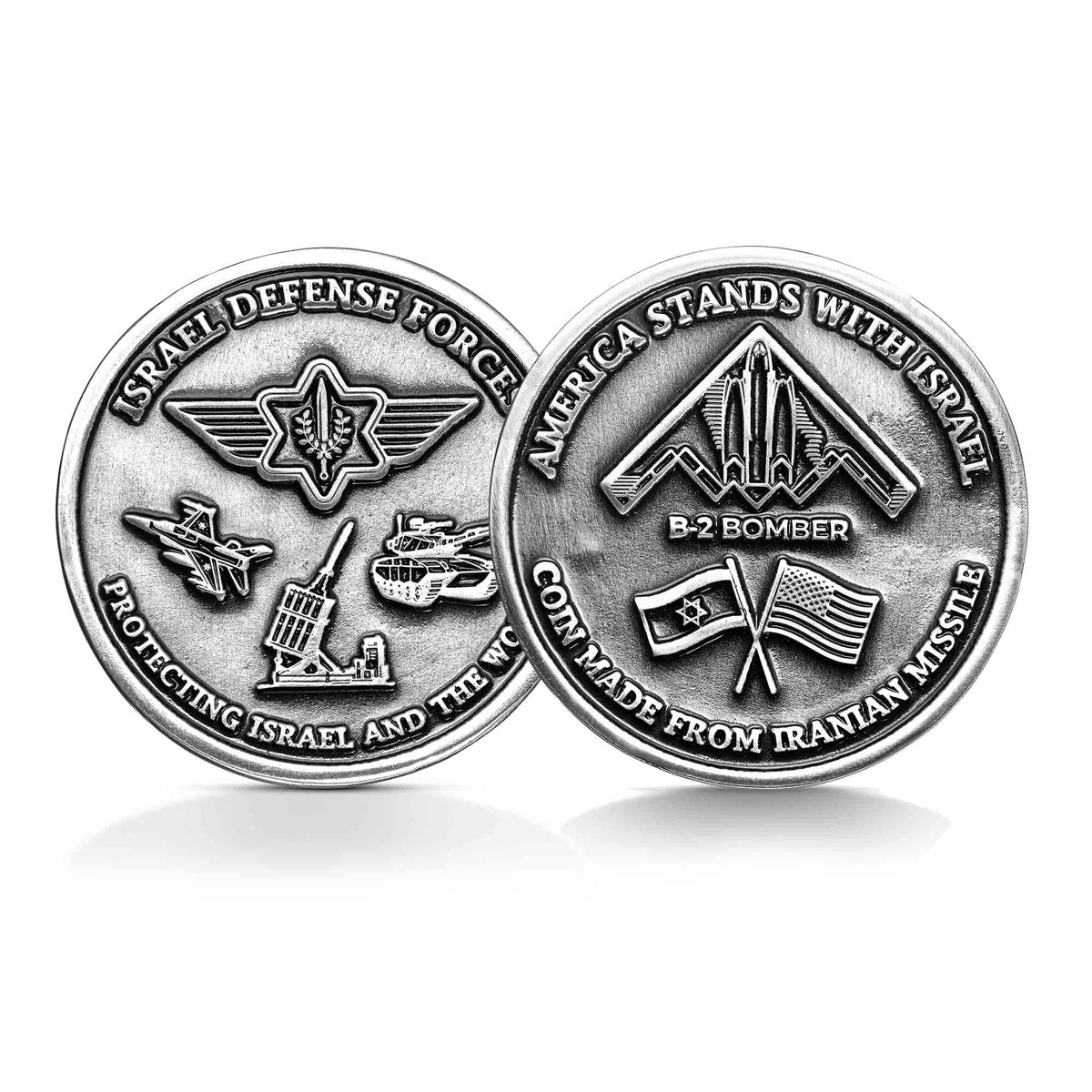 IDF-US Military Coin made from Iranian Missiles