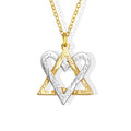 Heart-Star Fusion Necklace made from Rockets and Iron Dome