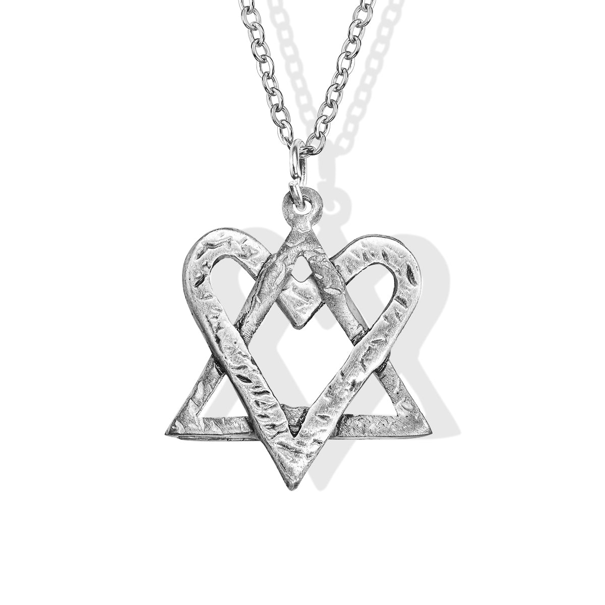 Heart-Star Fusion Necklace made from Rockets and Iron Dome