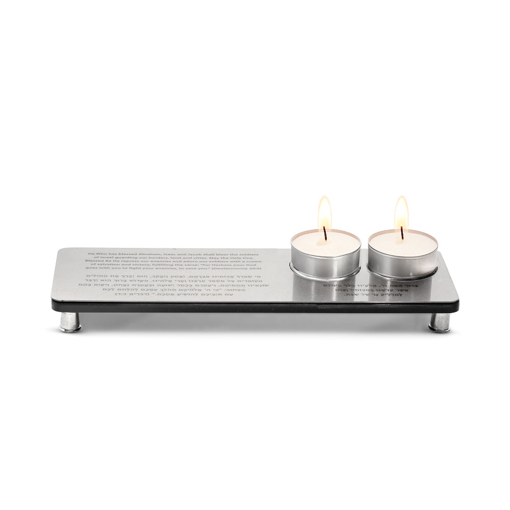 IDF Candlestick Tray made from Iron Dome and Grenade Shells