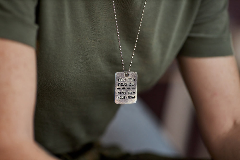 ‘Bring Them Home’ Dog Tag Necklace made from Rockets
